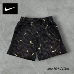 NIKE ハーフパンツ 104-110cm 黒 総柄 おしゃれキッズ ナイキ