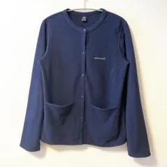 美品 モンベル フリースジャケット XL 紺 ブルー レディース シャミース 春のサムネイル
