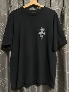 90s 紺タグStussy OLD SKOOL FLAVOR Tシャツ 黒
