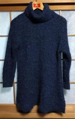 値下げ❗️【ほぼ未使用】Lily Brown リリーブラウン　ニットワンピース　紺