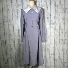 【axes femme】膝丈ワンピース【M】薄紫　薄手　大きな襟　大人かわいい❤︎