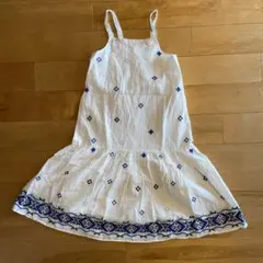 ZARA ノースリーブワンピース 11-12歳 ホワイト/ブルー