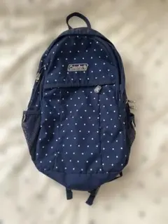Coleman ネイビー ドット柄 バックパック