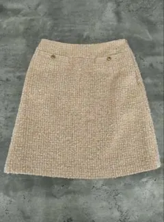 NATURALBEAUTYBASIC　台形ミニスカート　ツイード　XS