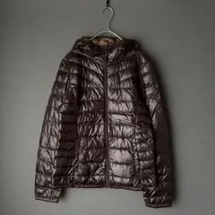 UNIQLO ユニクロ ウルトラライトダウンジャケット M ブラウン系 フード付