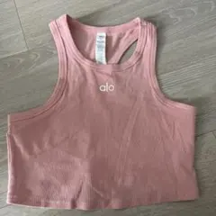 alo シームレスリブブラタンクトップ S 人気商品ピンク alo yoga リブタンクトップ ホワイト M - メルカリ