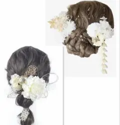エレガントな花飾り ヘアアクセサリー