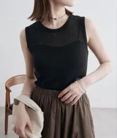 【omekashi】コットンメッシュタンクトップのサムネイル