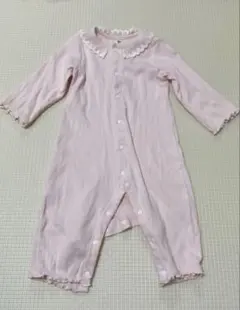 【新品・未使用】80cmピンク 襟付きロンパース 長袖