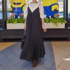 新品｜スローブイエナ フィブリルキャミワンピース 黒 ロング 春 夏