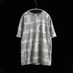 USA規格 Champion HERITAGE TEE ロゴ 総柄 Tシャツ