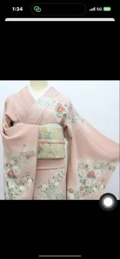 グリーン 花柄刺繍 訪問着 未使用 - メルカリ