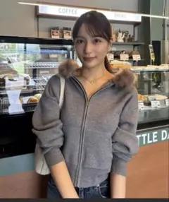 プロポーションボディドレッシング　ニットパーカー