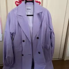 PUNYUS ラベンダー ダブルボタンコート