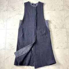 ヤッコマリカルド F ロング ジレ ベスト ウール レイヤードに。 グレー系