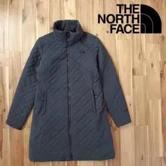 極美品　ノースフェイス　キルティング　中綿　ロング　コート　ジャケット　グレー
