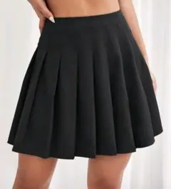 SHEIN ソリッド ハイウェスト プリーツスカート