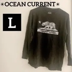 海外古着✨OCEAN CURRENT【L】カリフォルニア州プリント グレー