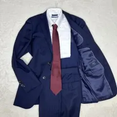 P.S.FA マルゾット生地 スーツ ネイビー ストライプ Y6