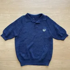 FRED PERRY ダークブルー サマーニット L
