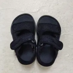 ブラック ベルクロサンダル　15センチ　黒　leafdeer　楽天