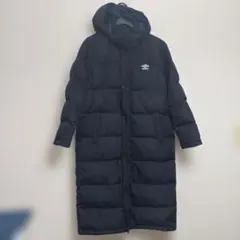 umbro フード付きロングダウンコート 黒(サイズS)