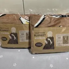 おさるのジョージサンゴマイヤースマホ毛布140×190cmブランケット2点セット