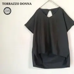 TORRAZZO DONNA　トラッゾドンナ　ブラウス　背開き　リボン　ブラックのサムネイル