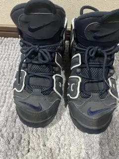 NIKE エア モア アップテンポ　24cm 5Yネイビー グレー ハイカット