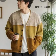 FACTOTUM モヘヤ混 カーディガン サイズ48 L相当 ロング丈 日本製のサムネイル