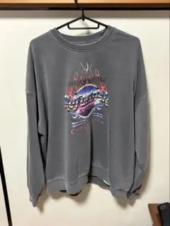 Refurbish グレー フレイムデザイン トレーナー