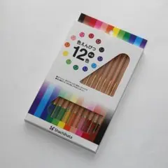 【未使用】Shachihata 色鉛筆 12色セット　太芯のサムネイル