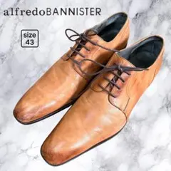 【alfredoBANNISTER】外羽根プレーントゥ レザーシューズ キャメルのサムネイル