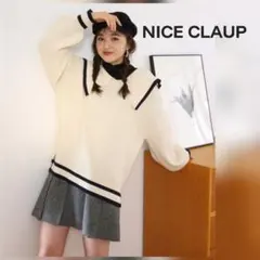 one after another NICE CLAUP セーラーカラーニット