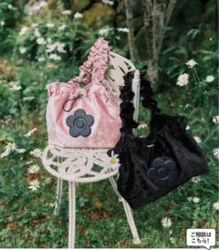 MARY QUANT×VIS フリルハンドルベロアトートバッグのサムネイル
