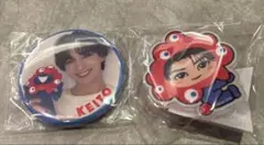 【2点セット】木村慧人 EXPOガチャ：缶バッジ フラッグアクセサリー