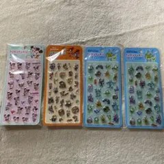 ディズニー ぷくぷくシール 4枚セット