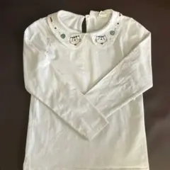 襟 刺繍入り カットソー 140