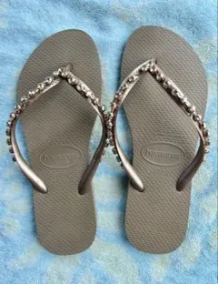 havaianas ビーチサンダル ビジュー付き 37-38のサムネイル