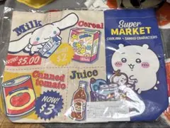 ちいかわサンリオキャラクターズコラボ　スーパーマーケットなおかいものトートバッグ