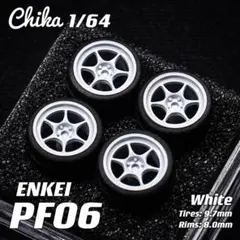 【Chika 1/64】PF06 ENKEI ホワイト／タイヤ外径9.7mm
