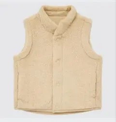 【美品】ユニクロ ファーリーフリースリバーシブルベスト 80