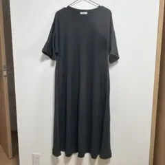 NAVY 半袖 ロングワンピース チャコールグレー F