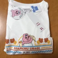 おぱんちゅうさぎ 半袖 Tシャツ 3L ホワイト アベイル