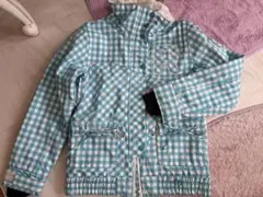 【ROXY】　レディーススノーボードウェア上下セット　ギンガムチェック　白