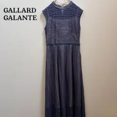【GALLARD GALANTE】総レースワンピース ネイビー 結婚式 M相当