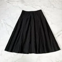 マーガレットハウエル SILK COTTON POPLIN スカート　ブラック