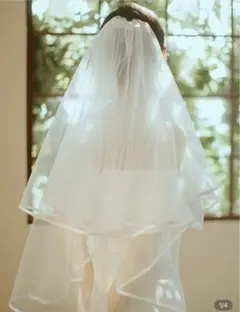 【ロングベール2種セット】コーム付き ウェディングヴェール 挙式・前撮り