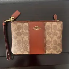 COACH レザーポーチ ブラウン ベージュ