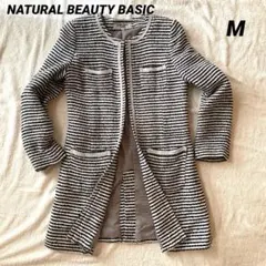 NATURAL BEAUTY BASIC ノーカラーコート　スリット糸　M